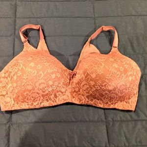 Wireless bra. Worn 1 time mauve color